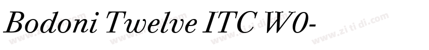 Bodoni Twelve ITC W0字体转换
